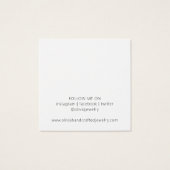 Carte d'affichage des boucles d'oreilles de script (Dos)