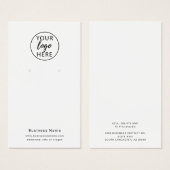 Carte d'affichage des Boucles d'oreilles du logo d (Devant & derrière)