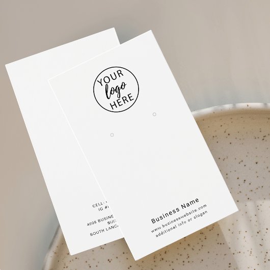 Carte d'affichage des Boucles d'oreilles du logo d