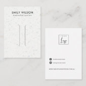 CARTE D'AFFICHAGE DES CHEVEUX EN TERRAZZO GRAY BLA (Devant / Derrière)