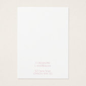 Carte d'affichage des couronnes de fleurs rose et (Dos)