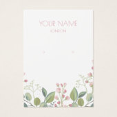 Carte d'affichage des couronnes de fleurs rose et (Devant)