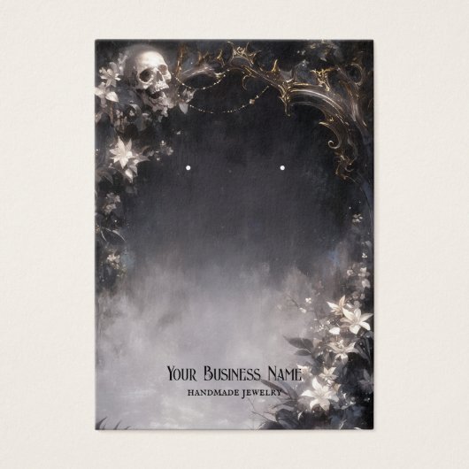 Carte d'affichage des fleurs de crâne d'Halloween (Devant)