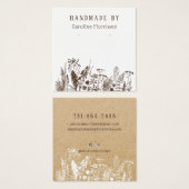 Carte d'affichage des Fleurs sauvages rustiques (Devant & derrière)