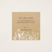 Carte d'affichage des Fleurs sauvages rustiques (Dos)