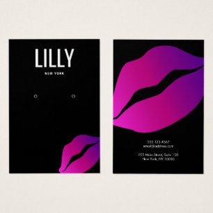 Carte d'affichage des lèvres de baiser