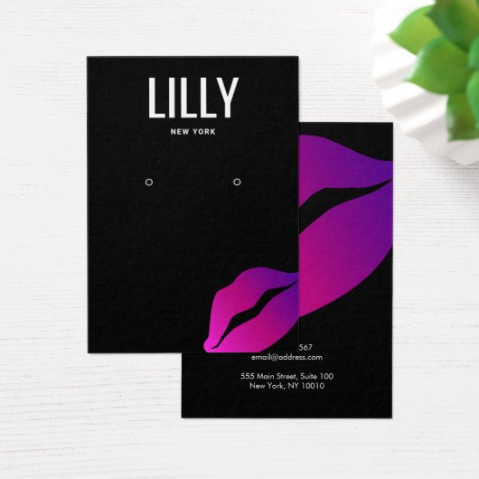 Carte d'affichage des lèvres de baiser (Bureau)