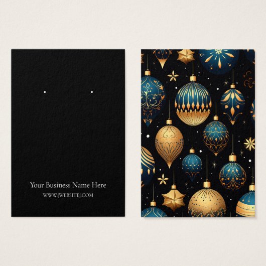 Carte d'affichage des ornements de Noël (Devant & derrière)