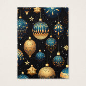 Carte d'affichage des ornements de Noël (Dos)