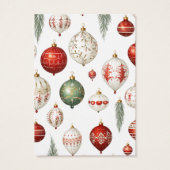 Carte d'affichage des ornements de Noël (Dos)