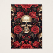 Carte d'affichage des Roses du crâne d'Halloween (Dos)