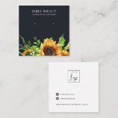 CARTE D'AFFICHAGE D'ÉTUDE DE L'AUTOMNE NAVY SUNFLO (Devant / Derrière)