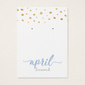 Carte d'affichage Diamond Birthstone Earring April (Devant)