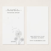 Carte d'affichage d'illustration florale délicate (Devant & derrière)