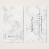 Carte d'affichage d'or blanc (Devant & derrière)