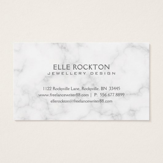 Carte d'affichage d'or blanc (Dos)