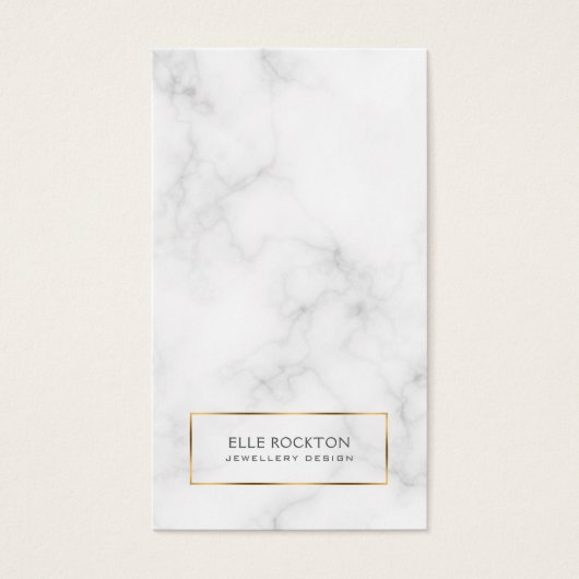 Carte d'affichage d'or blanc (Devant)