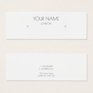 Carte d'affichage d'oreille blanche minimale simpl