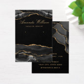 Carte d'affichage d'oreille d'agate moderne noir e (Bureau)