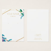 Carte d'affichage d'oreille de couronne géométriqu (Devant & derrière)