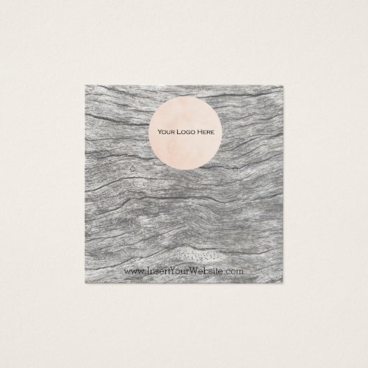 Carte d'affichage d'oreille du logo en bois fondu (Devant)