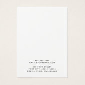 Carte d'affichage d'oreille élégante grise personn (Dos)