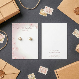 Carte d'affichage d'oreille en fleur de cerisier