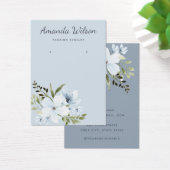 Carte d'affichage d'oreille florale bleu aquarelle (Bureau)