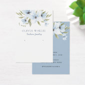 Carte d'affichage d'oreille florale bleu aquarelle (Bureau)