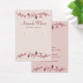 Carte d'affichage d'oreille florale d'aquarelle ro (Bureau)