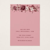 Carte d'affichage d'oreille florale d'aquarelle ro (Dos)