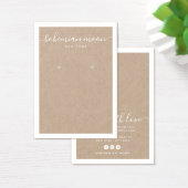 Carte d'affichage d'oreille kraft en écriture blan (Bureau)