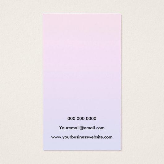 Carte d'affichage d'oreille moderne en dégradé pas (Dos)