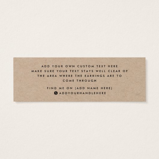 Carte d'affichage d'oreille pour étui en papier Kr (Dos)