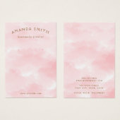 Carte d'affichage d'oreille rose (Devant & derrière)