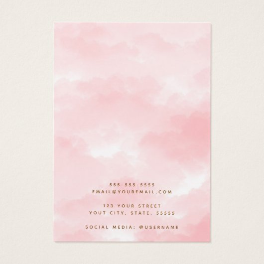 Carte d'affichage d'oreille rose (Dos)