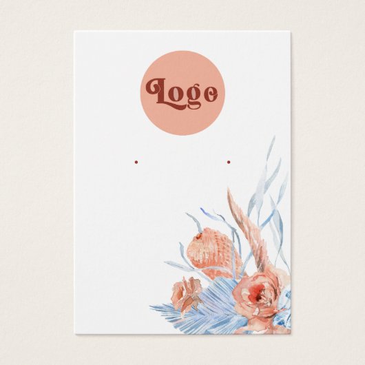 Carte d'affichage d'oreille tropicale bleu bracele (Devant)