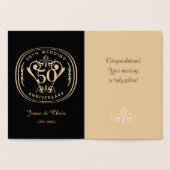 Carte d'affichage du 50e anniversaire du Mariage (Intérieur)