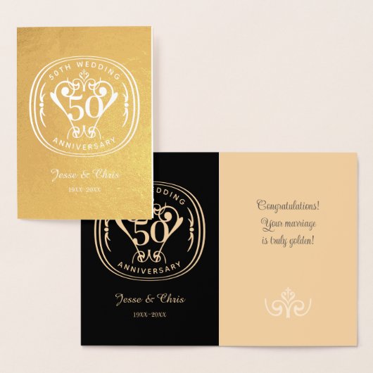 Carte d'affichage du 50e anniversaire du Mariage (Affichage)