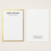 Carte d'affichage du bracelet à bordure or (Devant & derrière)