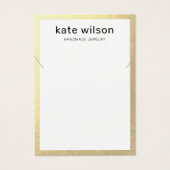 Carte d'affichage du bracelet à bordure or (Devant)