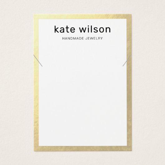 Carte d'affichage du bracelet à bordure or (Devant)