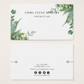 Carte d'affichage du bracelet ・ Aquarelle Eucalypt (Devant & derrière)