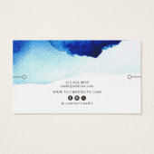 Carte d'affichage du bracelet ・ Aquarelle Indigo B (Dos)