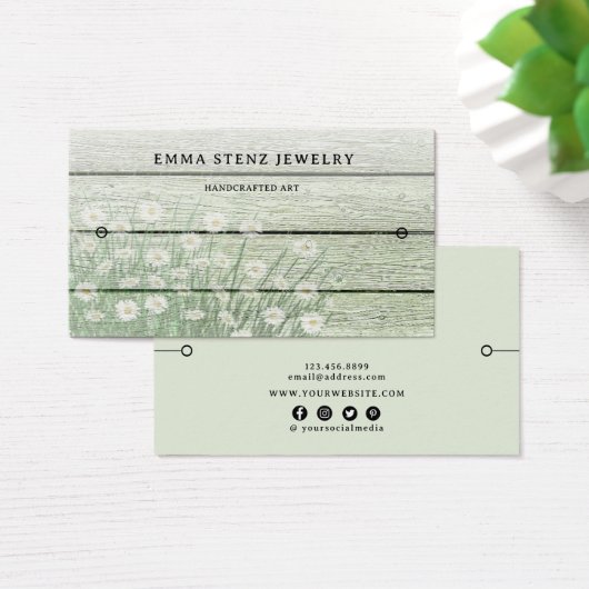 Carte d'affichage du bracelet ・ Bois rustique Flor (Bureau)