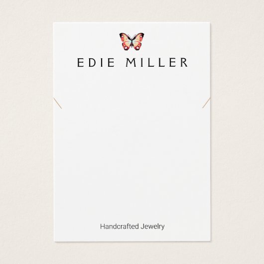 Carte d'affichage du bracelet de collier papillon (Devant)