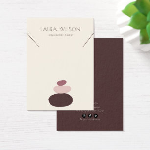 Carte d'affichage du bracelet de collier zen moder