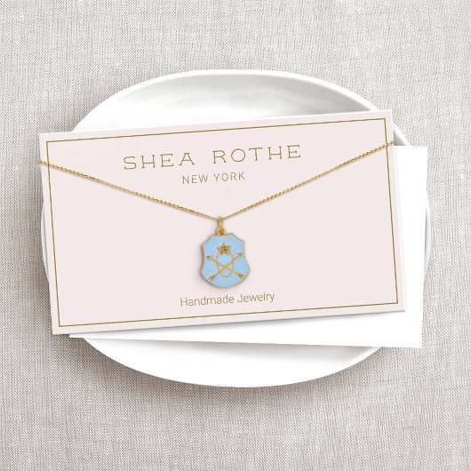 Carte d'affichage du bracelet en collier rose