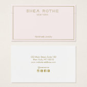 Carte d'affichage du bracelet en collier rose (Devant & derrière)