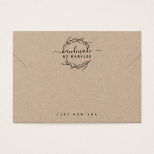 Carte d'affichage du bracelet en feuilles de lauri